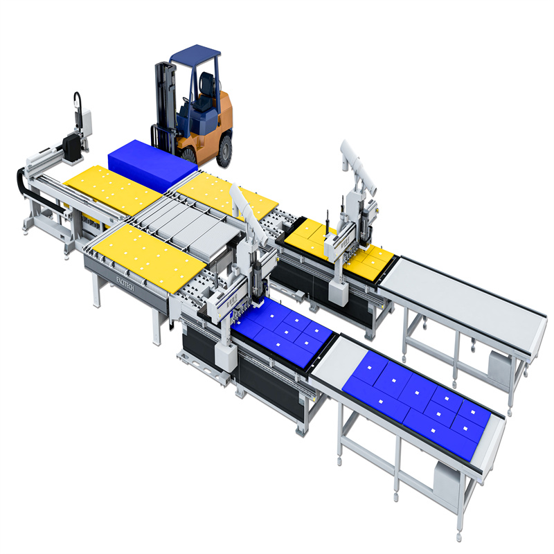 Ağac emalı CNC Ağıllı Mebel Fabriki Yuvalama Bölməsi
